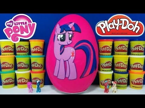 GIANT TWILIGHT SPARKLE Surprise Egg Play Doh - My Little Pony Toys Frozen Minecraft