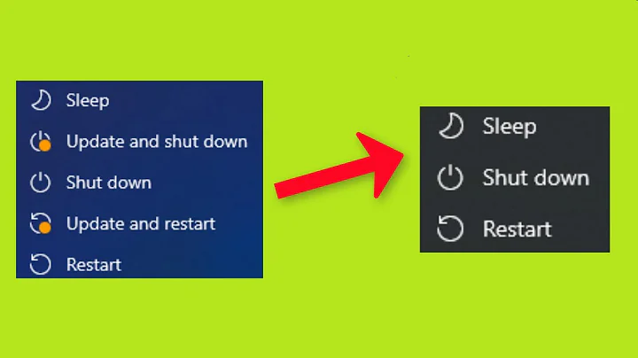 How To Remove - " Update And Shutdown " -How To Remove " Update And Restart " Option - Windows 11