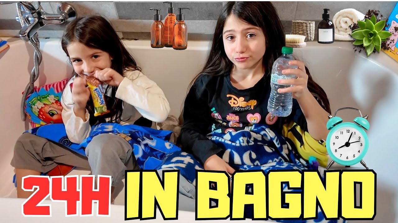 CHALLENGE 24H IN BAGNO⏰ #vanessaeanastasia #mammaromina
