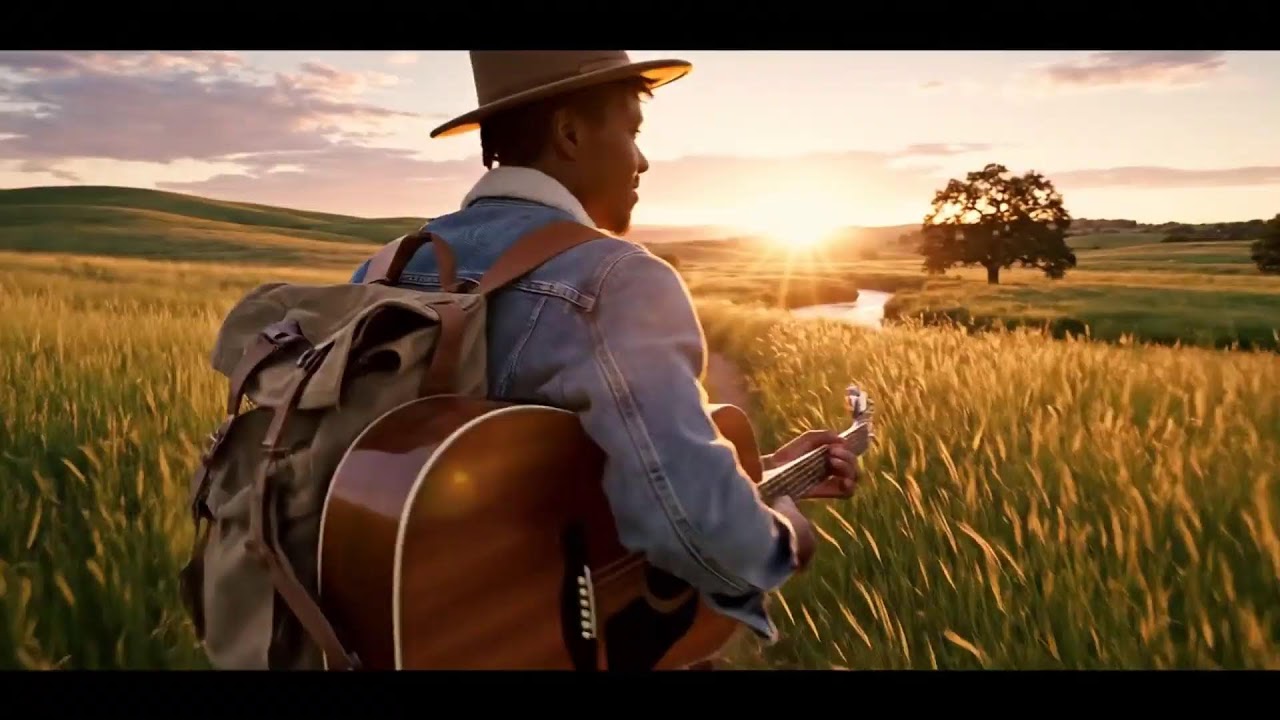 Wildflower Skies Across the Prairie 🤠 Calm Cowboy Acoustic & Rustic Road Vibes