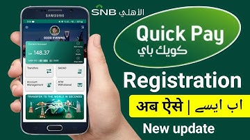 Quick Pay Mobile Banking Registration | Snb Quick Pay Registration | Quick Pay Mobile Registration