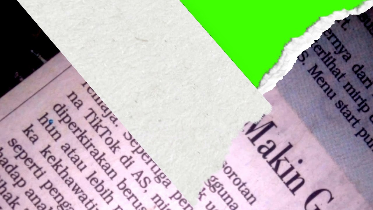 Torn Paper Transition 03 Green Screen (Kertas Sobek)