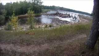 Underwater view of fish life Reedsburg Dam 2012, underwater river fishing video, GoPro camera action