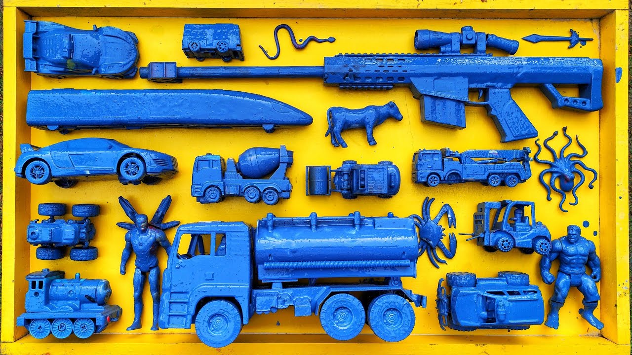 Membersihkan mobil mobilan, mobil balap, mobil monster, truk tanki, ambulans, kereta api, anomali