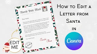 Letter from Santa Editable Canva Template