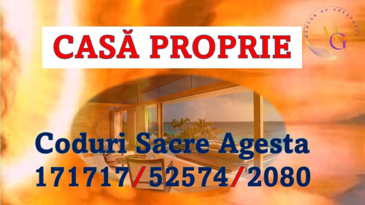 🏘️ MANIFESTARE CASĂ PROPRIE CU CODURI AGESTA🏕️