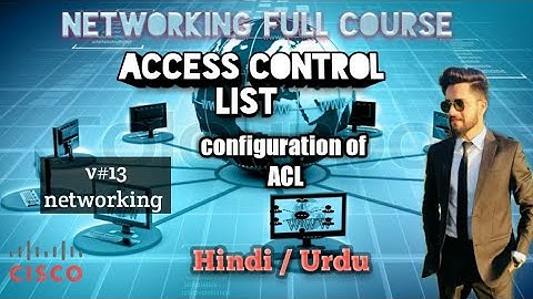 Access control list (ACL) Standard Access Control list||cisco packet tracer||urdu hindi