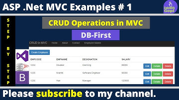 🚀 Full CRUD Operations in ASP.NET MVC Using Entity Framework DB First | Step-by-Step Guide