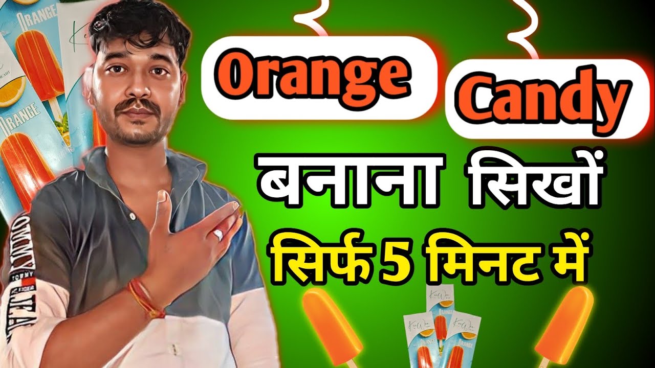How To Make Orange Candy Ice Cream | Orange Candy Ice Cream Kaise Banate Hain | अरेंज कैंडी आईसक्रीम