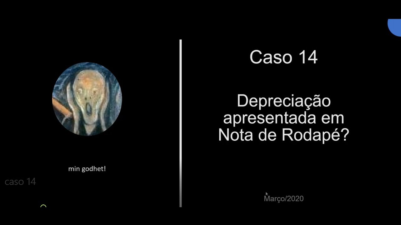Caso 14 - Depreciação apresentada em nota de rodapé