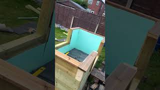 Railway Sleeper pond build