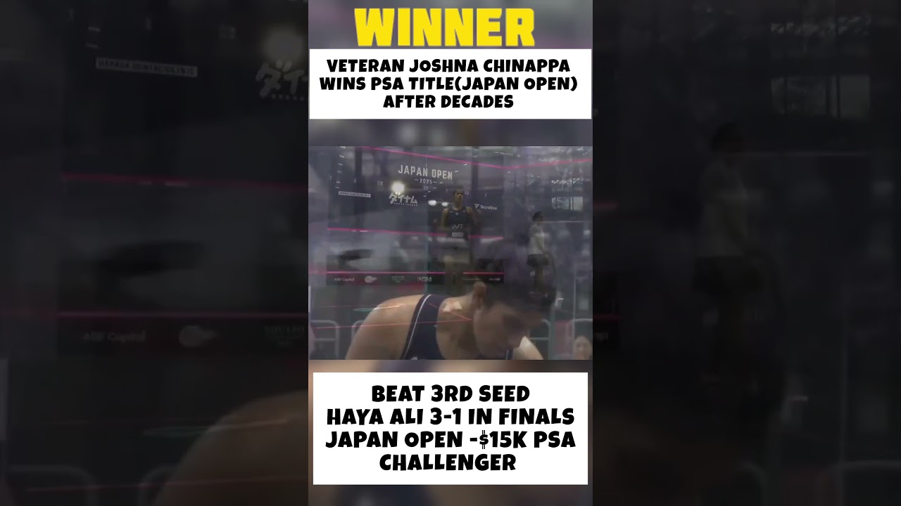 39yo Joshna Chinappa won Japan open 2025 after a decade 