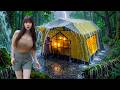 HEAVY RAIN CAMPING IN A YELLOW MASSIVE LUXURY AIR 
