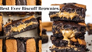 Best Stuffed Biscoff Brownies! (10 Ingredients!)