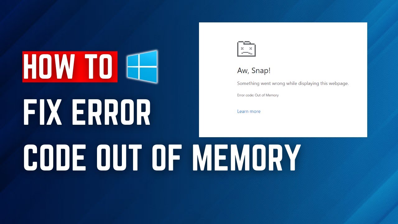 Fix Error code Out of Memory in Chrome, Edge, Brave 