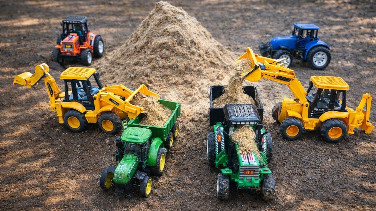 JCB Tractor Video | Two Tractor Accident | pulling out Mahindra Tractor | Big Reascue Tractor 