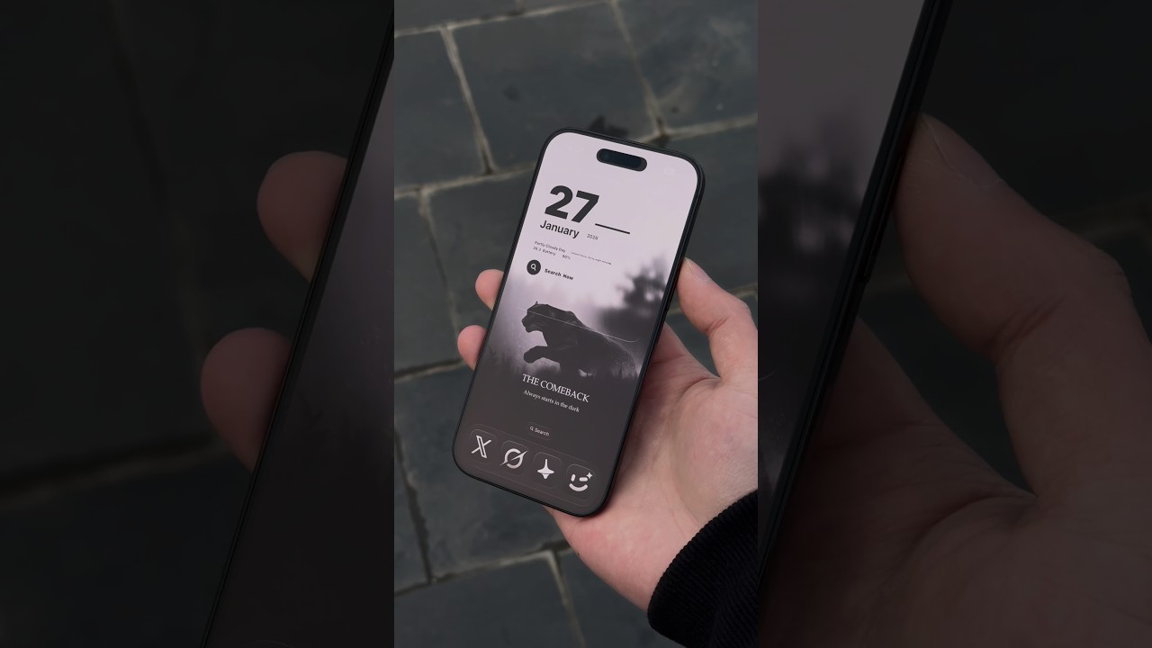 Dark Panther iPhone Home Screen Setup. 