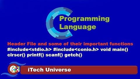 C Language Tutorial 2-Header File and some of their functions