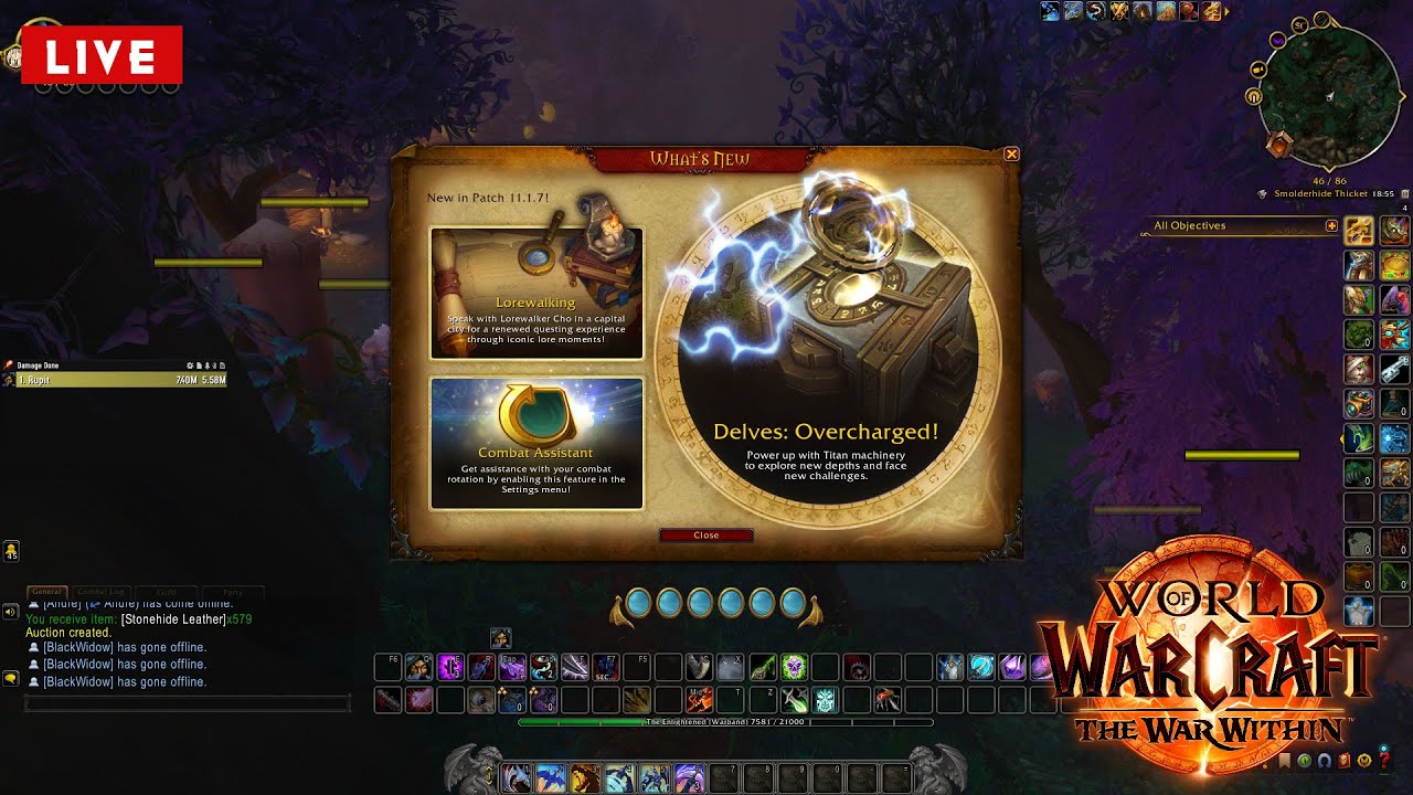 World Of Warcraft The War Within: Patch Minor 11.1.7 Lorewalking/Delves Overcharged!!