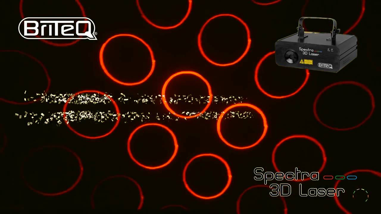 BRITEQ SPECTRA-3D Laser Jeux de lumière DJ Effet Laser - 80mW vert