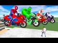 Hulk VS Spider Man VS Franklin Bike Race Challenge Hulk VS Spider Man VS Franklin Bike Race Challenge