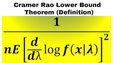 Cramer rao lower bound | Definition and Explanation