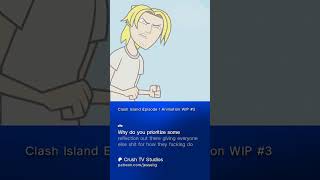 Clash Island EP 1 Animation WIP #3 #animation #totaldrama #funny #clashisland @CrushTVStudios