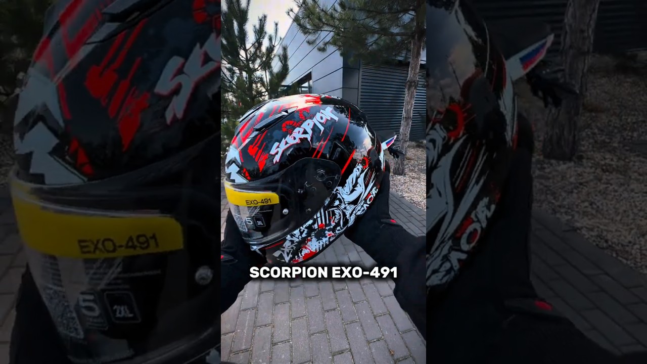 Придбати мотошолом Scorpion EXO-491 Spector Black-Red: ціни