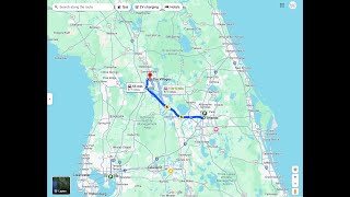 Fastest route from Orlando Florida to The Villages Florida