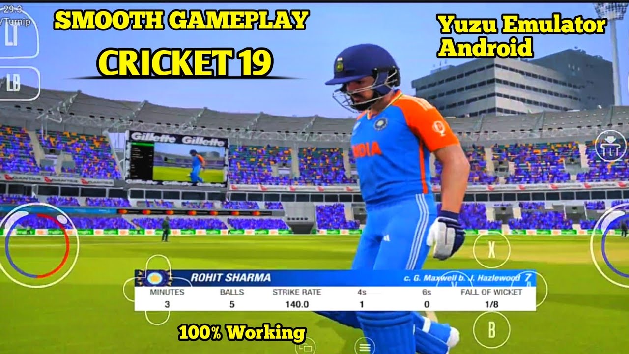Cricket 19 Android Gameplay Test  | Yuzu Emulator Android + Smooth Setting | Cricket 22
