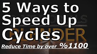 5 Ways To Speed Up Cycles | Blender Rendering
