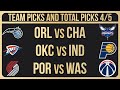 NBA Picks Today 4/5/2024 | NBA Bets Today NBA Predictions Today