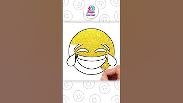 Emoji Drawing - Funny Laughing Sticker #shorts #howto #cartoon #art #craft #hooplakidz