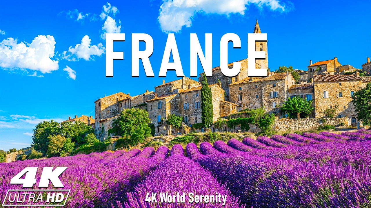 Франция 4K | Весеннее цветение в Провансе, альпийские вершины и очарование прибрежной деревни