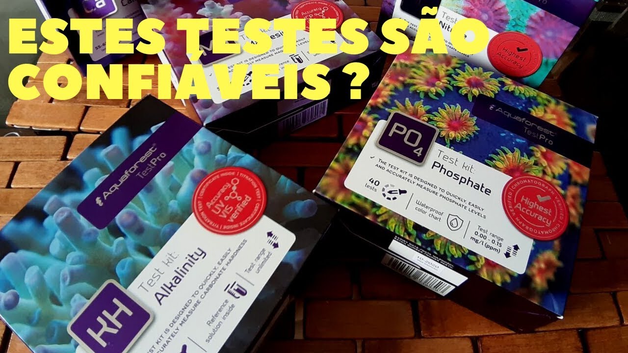 Principais testes para Aquário marinho | testes Aquaforest Kh | MG | CA | NO3 | PO4