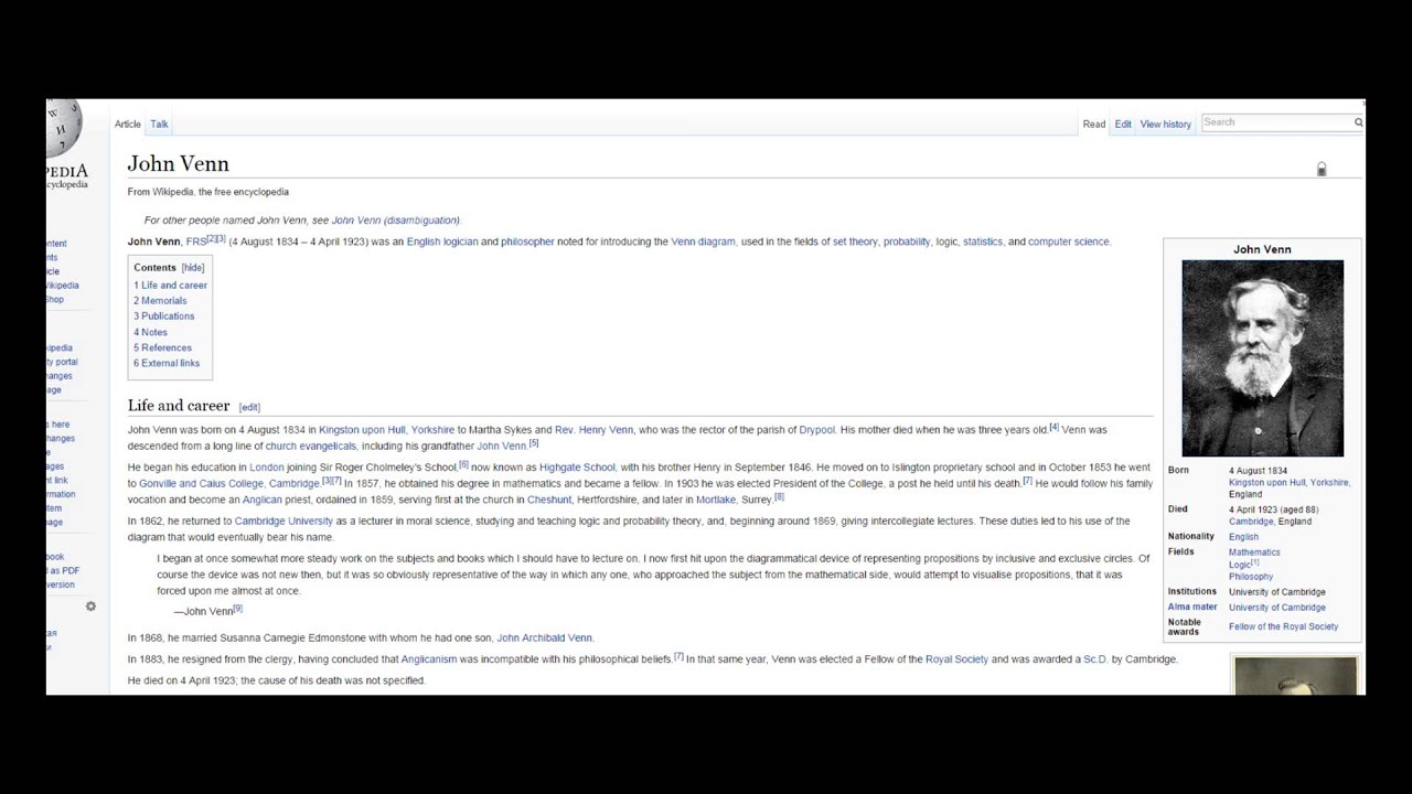 John Venn - Video Wiki