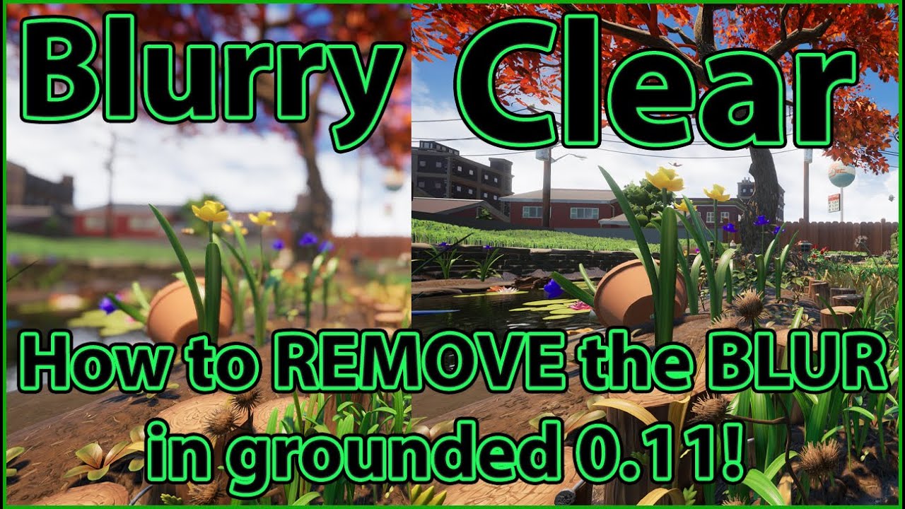 How to REMOVE the BLUR in GROUNDED 0 11! (Still works!) Grounded Tips