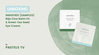 Unboxing ||  INNISFREE SAMPLES Bija Cica Balm EX & Green Tea Seed Eye Cream