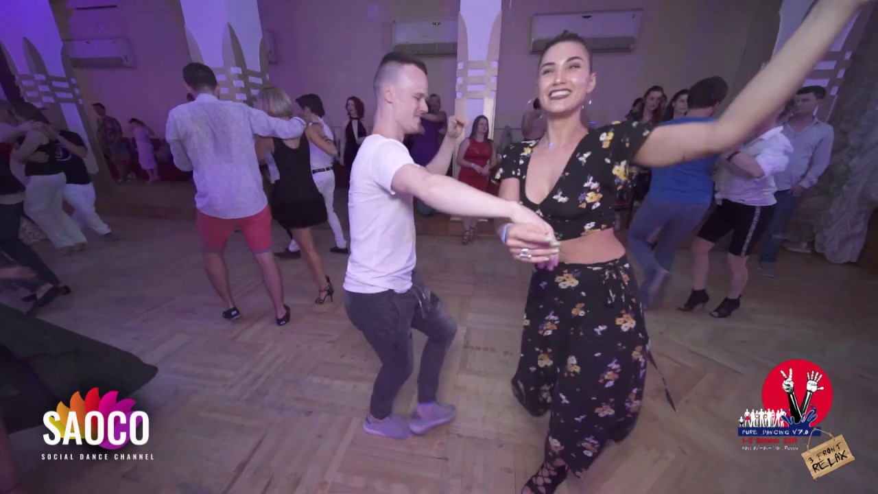Sergey Vladimirovich and Kristina Bolbat Salsa Dancing at 3 Front Relax in Lendvorets, 02.08.2019