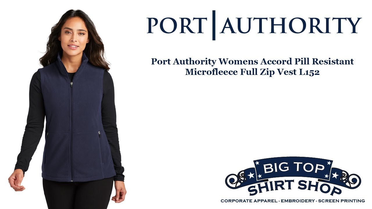 Port Authority Womens Accord Pill Resistant Microfleece Full Zip Vest L152
