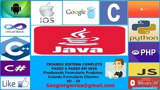 Finalizando Formulario Produtos Criando Formulario Clientes Java - 29