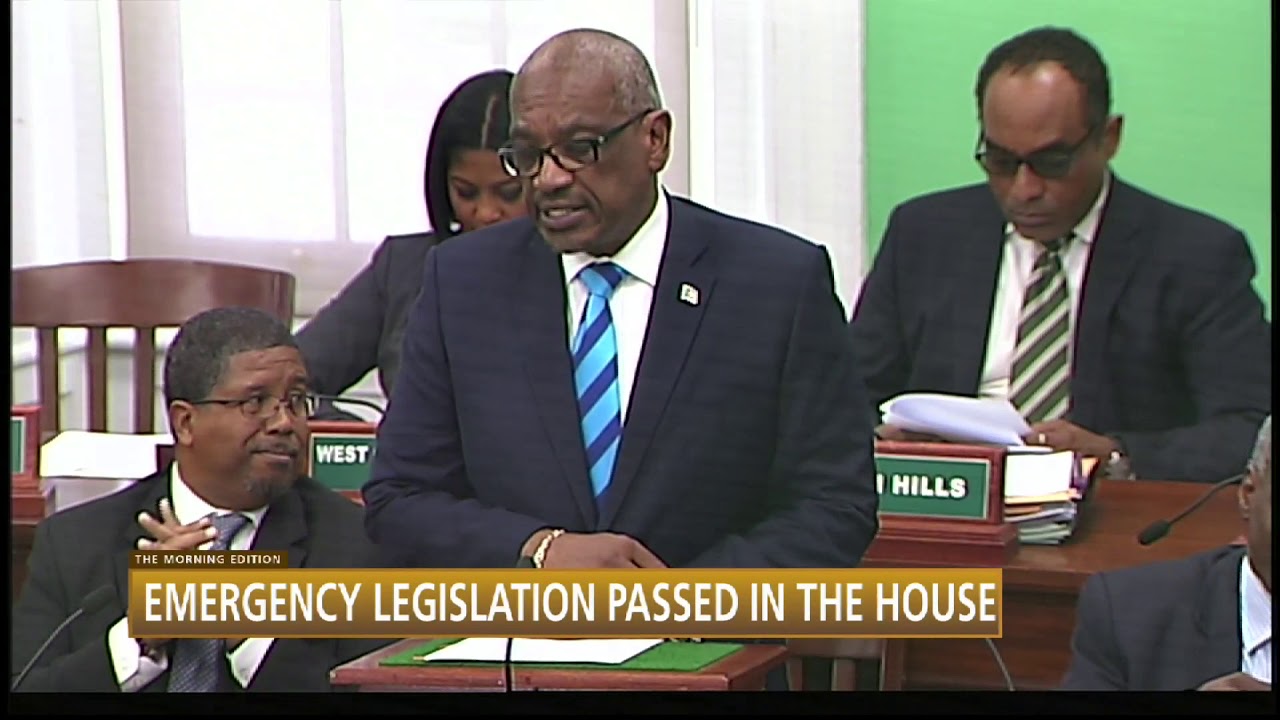 Emergency Legislation passed in the House of Assembly - YouTube
