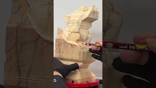 チャレンジ仏像彫刻4593「風神」by靖子D     How to Sculpting as a hobby by ouka in Japan
