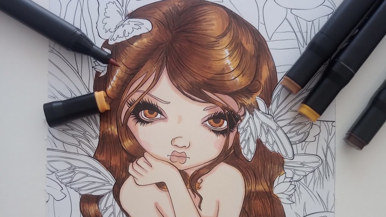 TUTO COLORIAGE TWINMARKER ACTION🖍️ #2 Cheveux #tutocoloriagefeutresàalcool