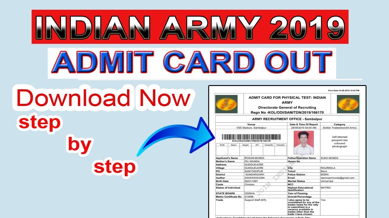 how-to-download-indian-army-admit-card-2019-indian-army-admit-card-download-youtube