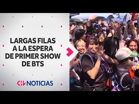 BTS frenzy: Thousands of "Armys" pack the National Stadium entrances for the first of their three...
