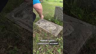 Charles Barber’s headstone was nearly unreadable. #gravegeeks #history #cemetery #grave