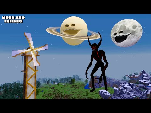 SURVIVING FROM FUNNY FEAR, SATURN AND MOON WOKE UP in Minecraft - Gameplay - Coffin Meme
