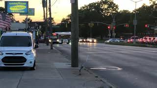 Green Acres bound #8422 Q5 bus at Sunrise Hwy and Hook Creek Blvd with wrong signage
