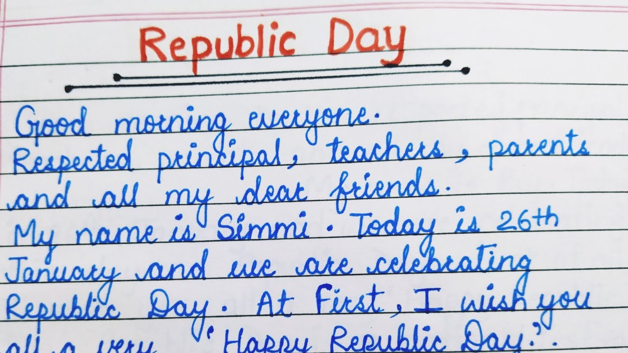 Republic day speech in English | 26 January speech in English | speech ...